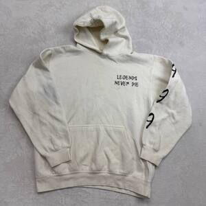 Juice WRLD Legends Never Die Men's Hoodie Cream Size M 999 Club Moon Graphic